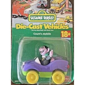 Fisher Price 1998 Sesame Street Count's Mobile Die-Cast Vehicle NIP